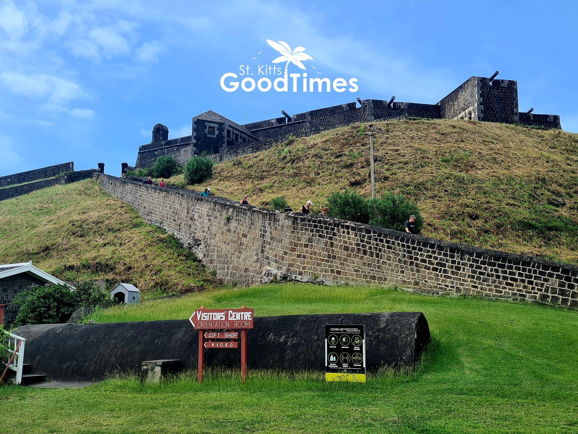 A view of the Brimstone Hill Fortress In St Kitts